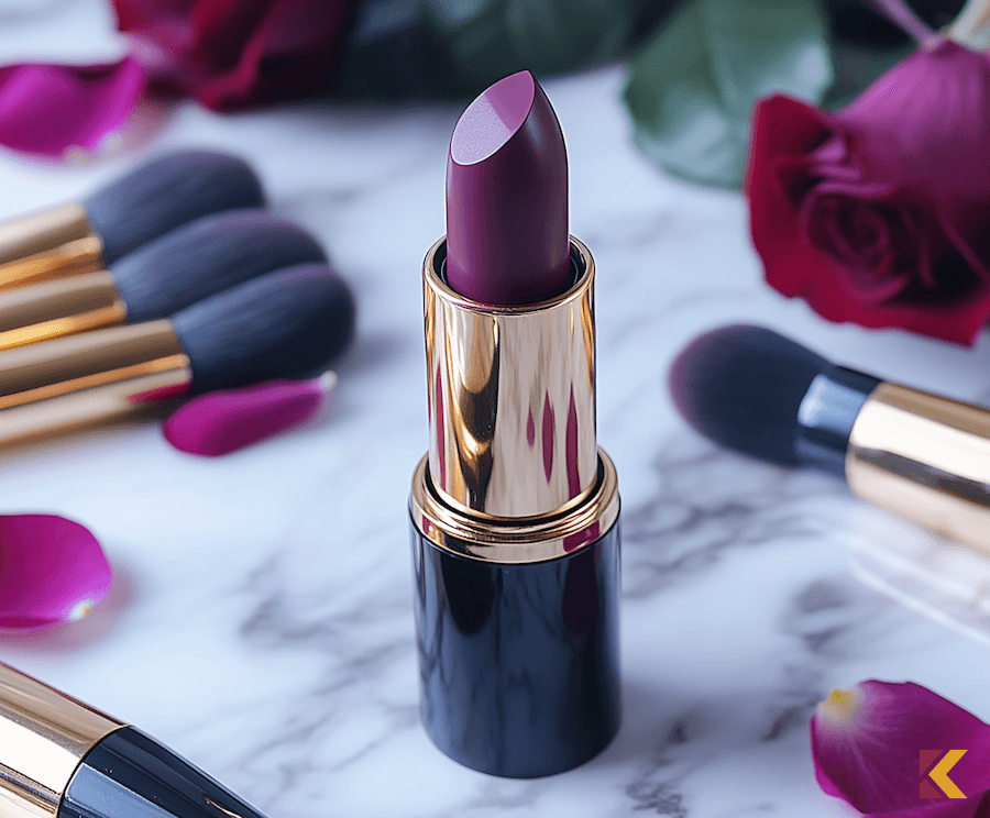 Purpurowa szminka