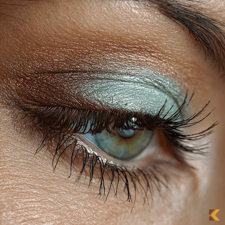 Seledynowy makijaż oka