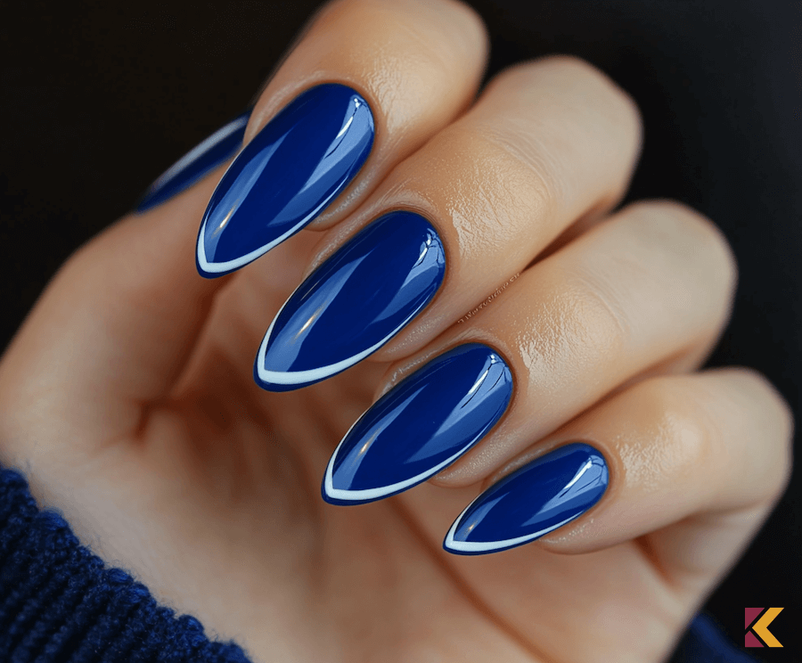 Chabrowe paznokcie z minimalistycznym białym zdobieniem