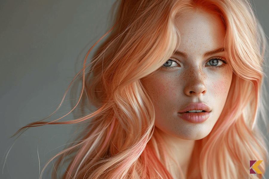 Miedziane refleksy na włosach truskawkowy blond