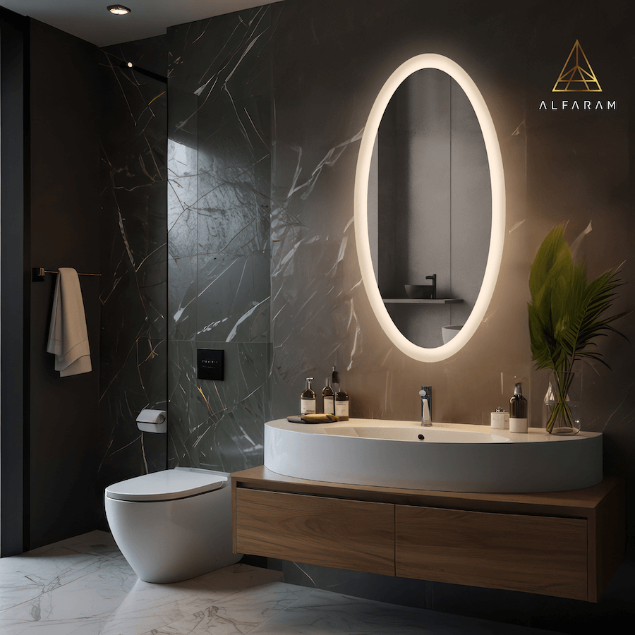 Lustro łazienkowe z podświetleniem - MOLI LED [fot. Alfaram]
