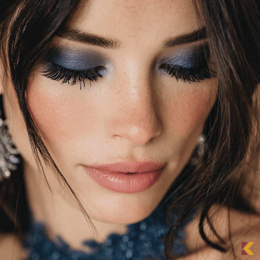 Makijaż oczu w odcieniach indygo