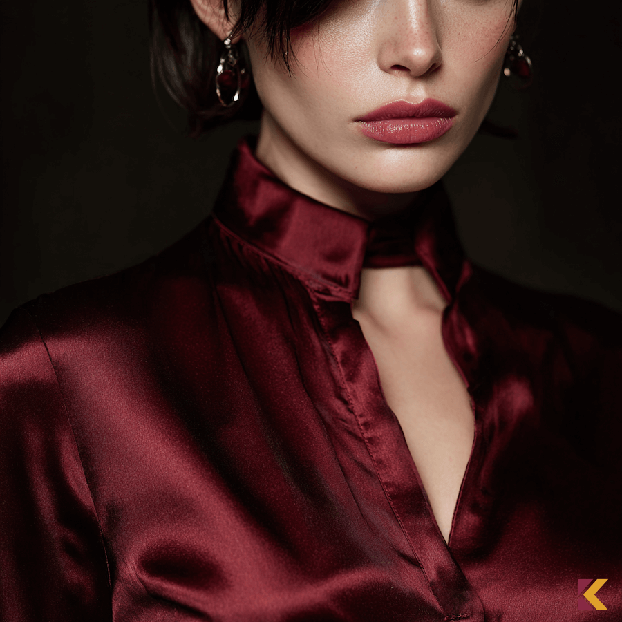 Wiśniowa koszula damska