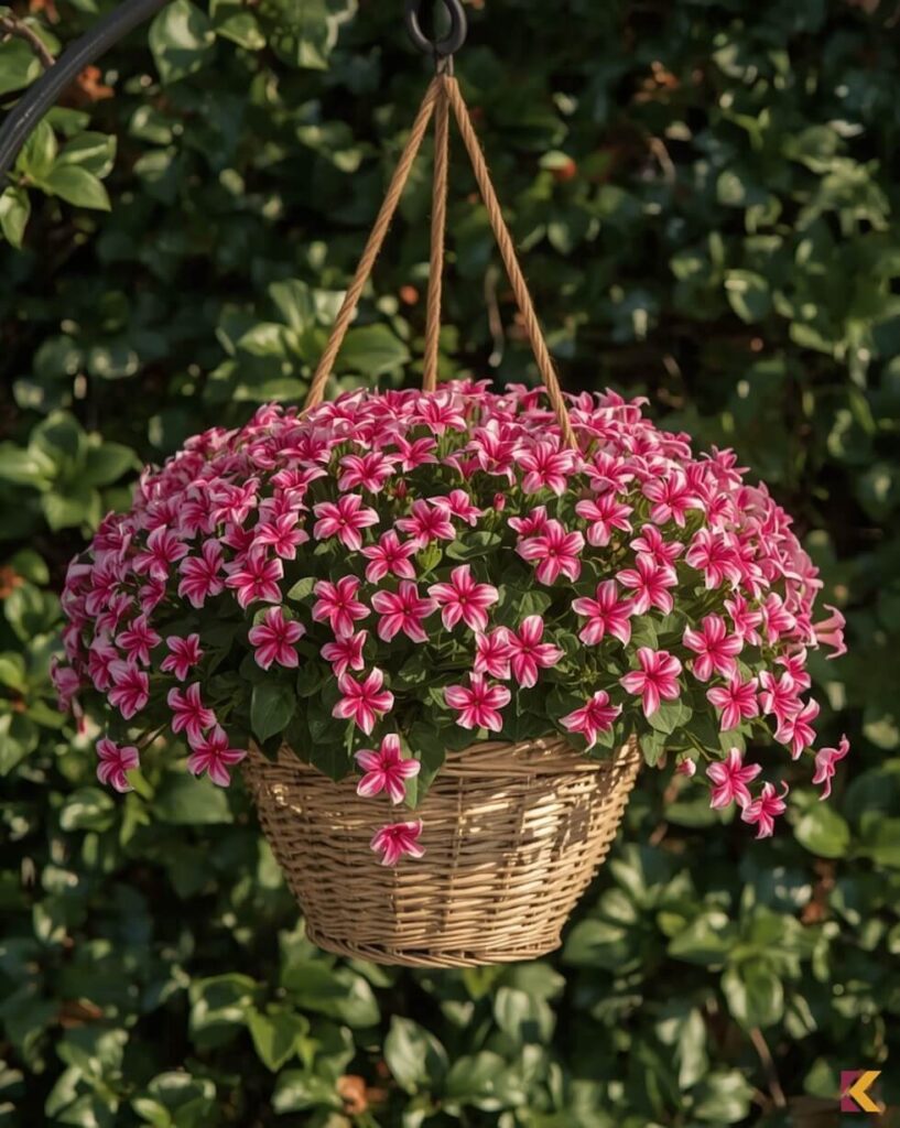 Malinowa Supertunia Vista Raspberry Star z białą gwiazdą