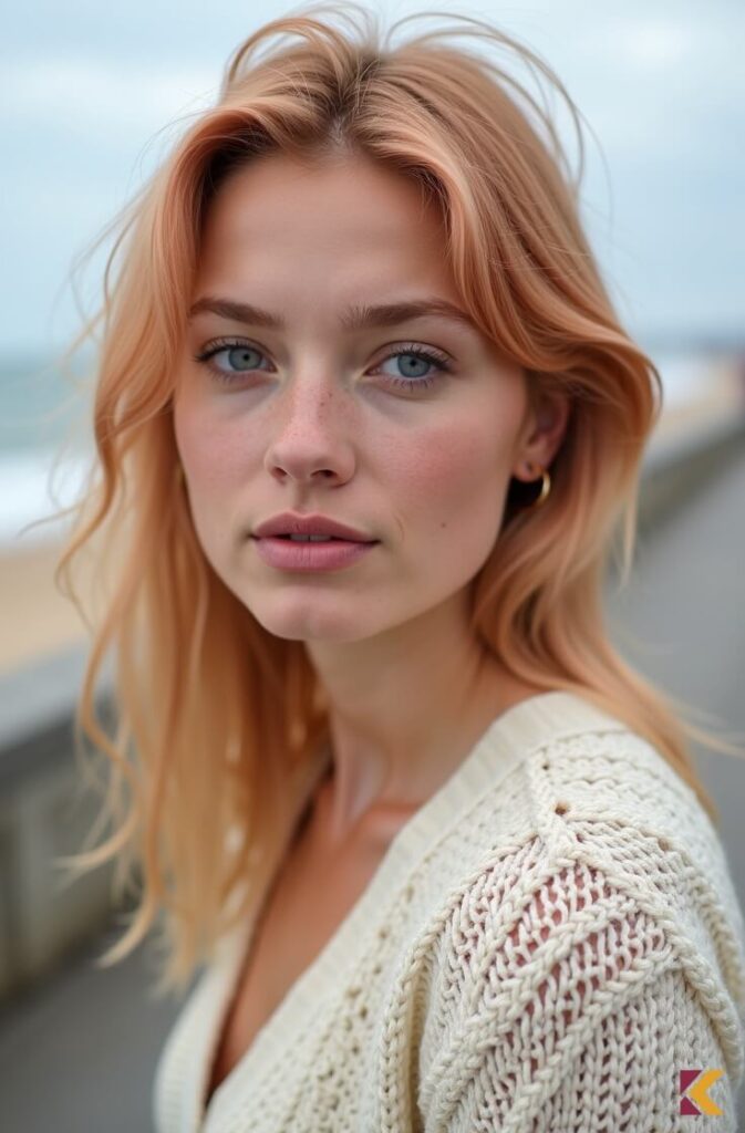 Truskawkowy blond z miedzianymi refleksami